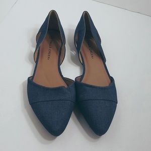 Navy blue denim looking Falls Creek Flats size 9